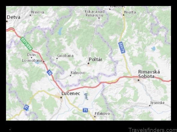 Map of Poltár Slovakia