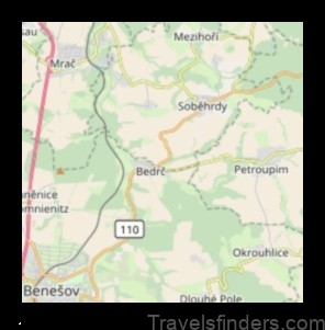 porici nad sazavoj a map of the region