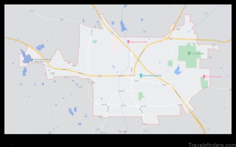 Map of Rusk United States