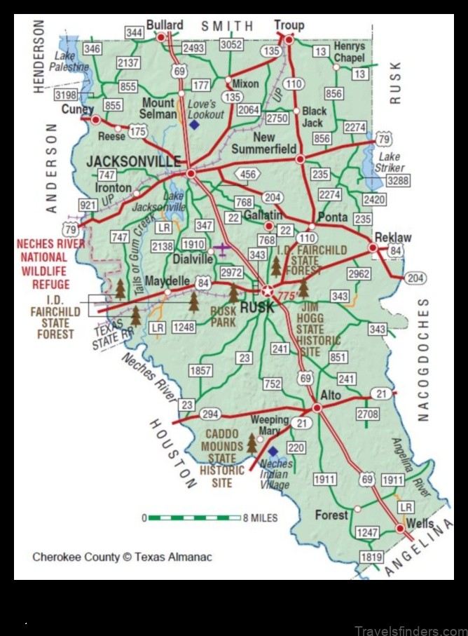 rusk tx a guide to the city and its map