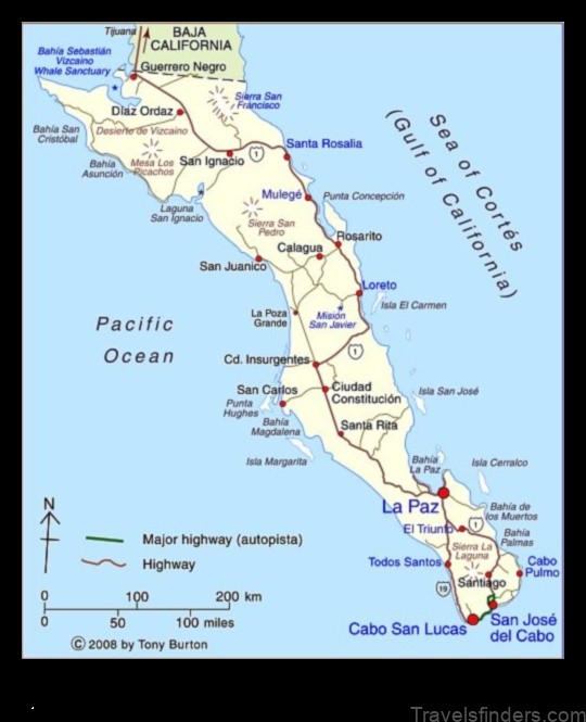 Map of San Gabriel y San Ignacio Mexico
