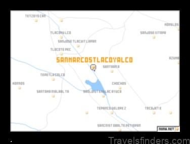 Map of San Marcos Tlacoyalco Mexico