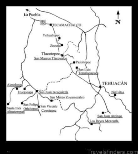 san marcos tlacoyalco puebla mexico on a map