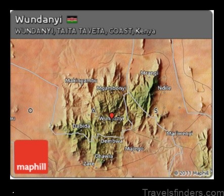 wundanyi kenya a detailed map