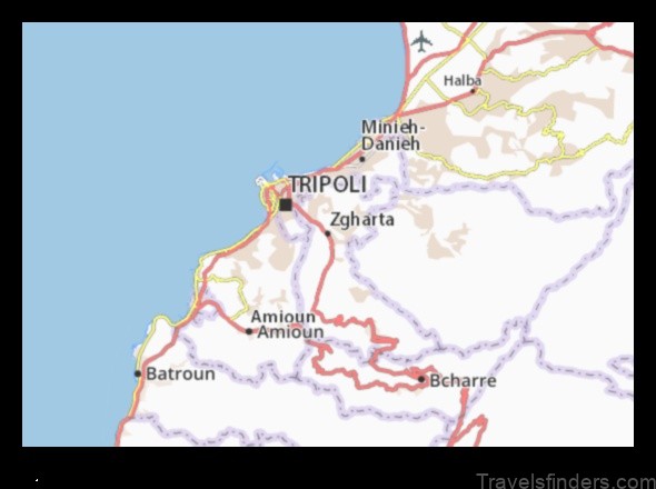 Map of Zghartā Lebanon