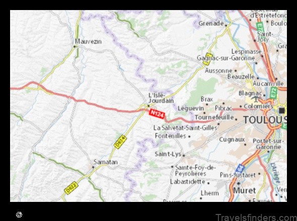 Map of LIsle-Jourdain France
