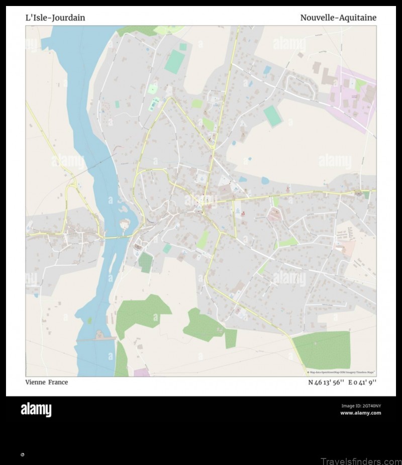 explore the charming town of lisle jourdain france with this detailed map