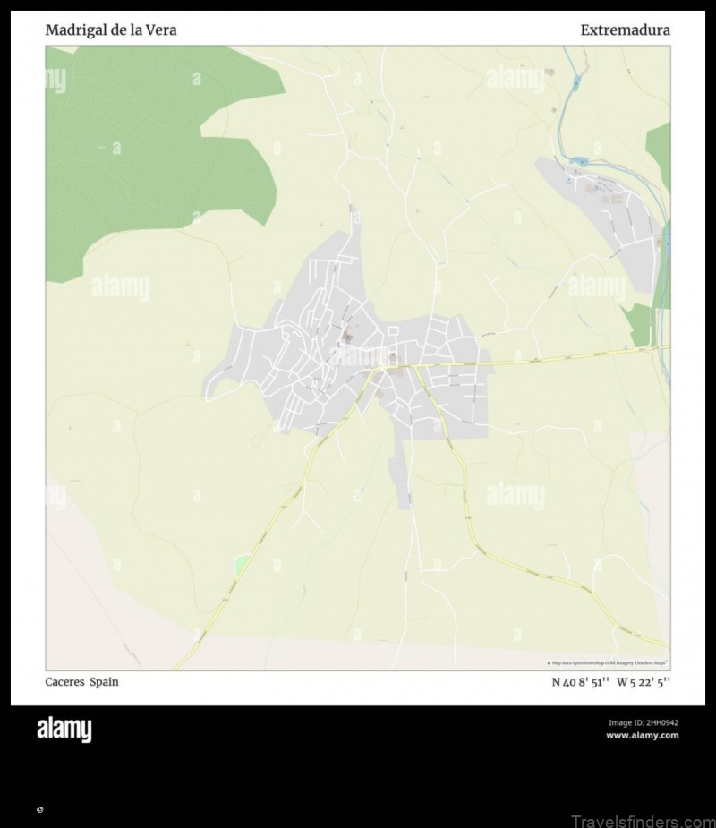 Map of Madrigal de la Vera Spain