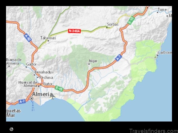 explore the charming town of nijar spain with this detailed map