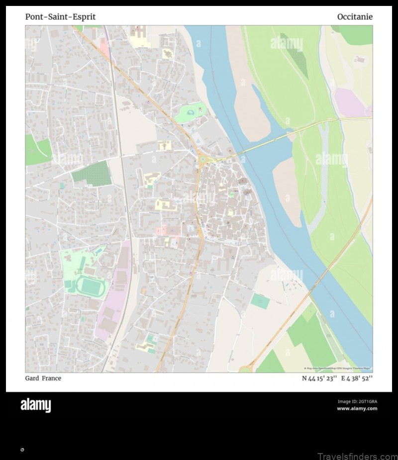 explore the charming town of pont saint esprit france with this detailed map