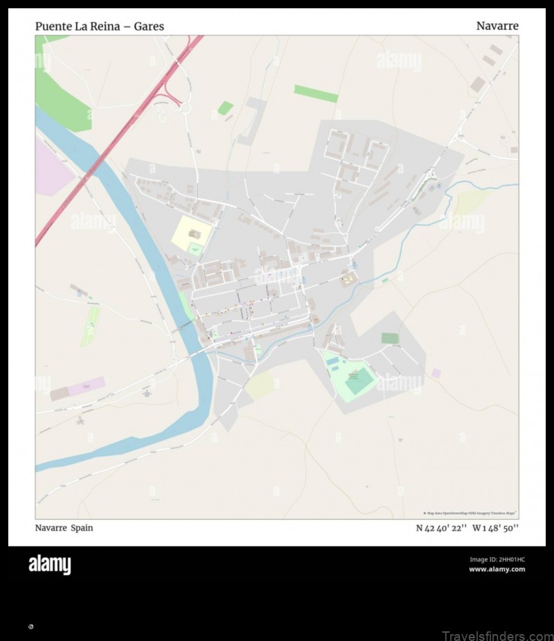 Map of Puente la Reina Spain