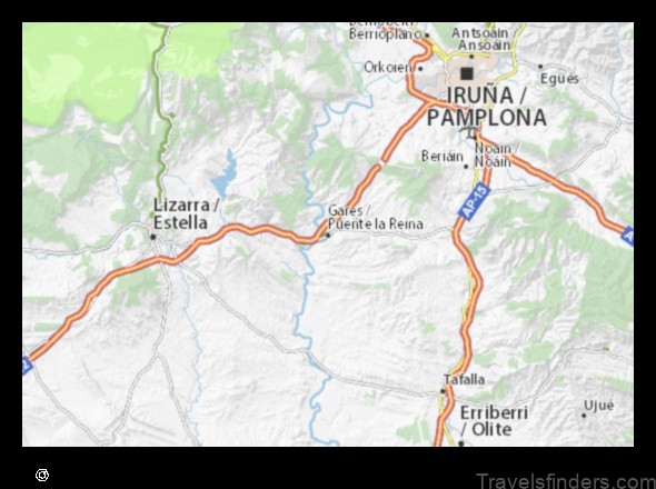 explore the charming town of puente la reina spain with this detailed map