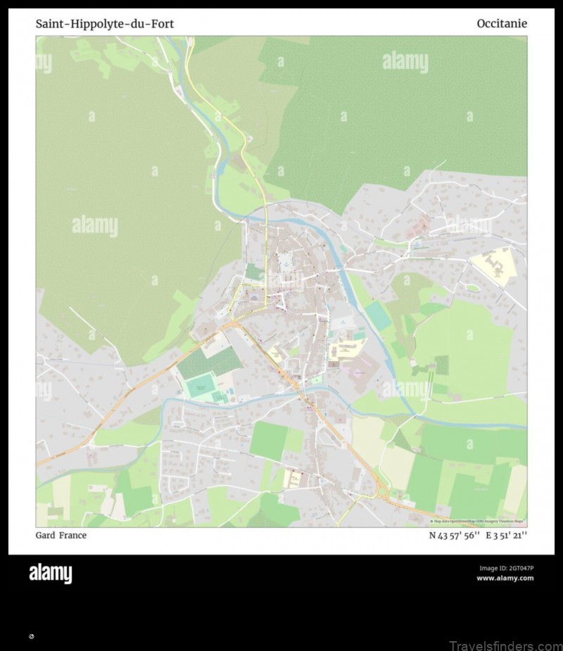 explore the charming town of saint hippolyte france with this detailed map