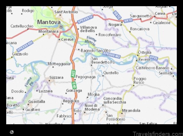 explore the charming town of san benedetto po with this detailed map