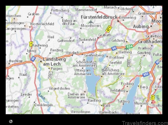 Map of Schondorf am Ammersee Germany