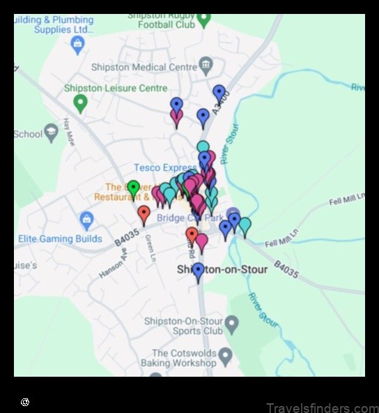 explore the charming town of shipston on stour with this detailed map