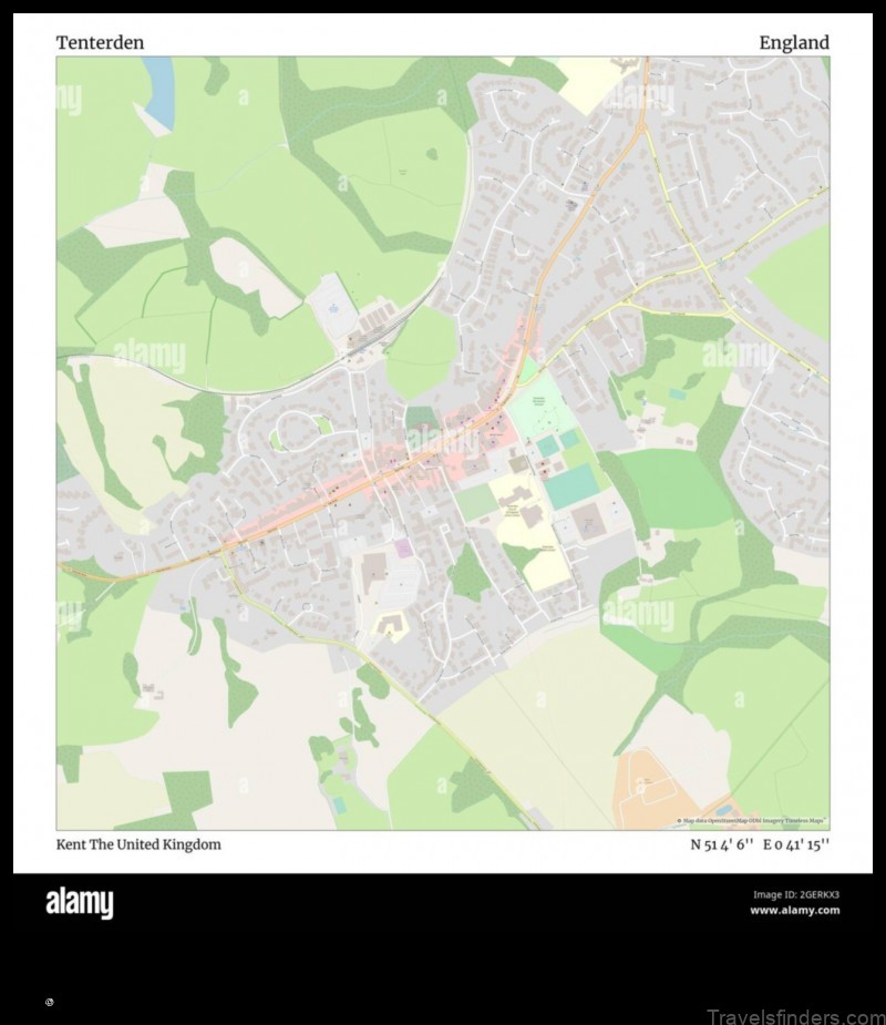explore the charming town of tenterden united kingdom with this detailed map