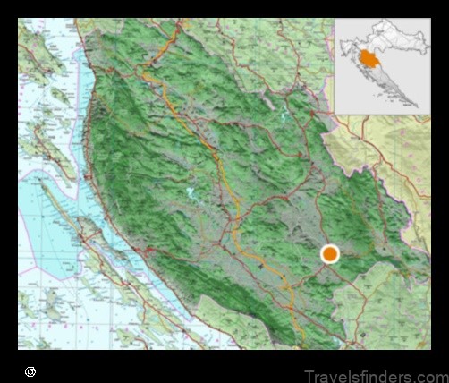 Map of Udbina Croatia