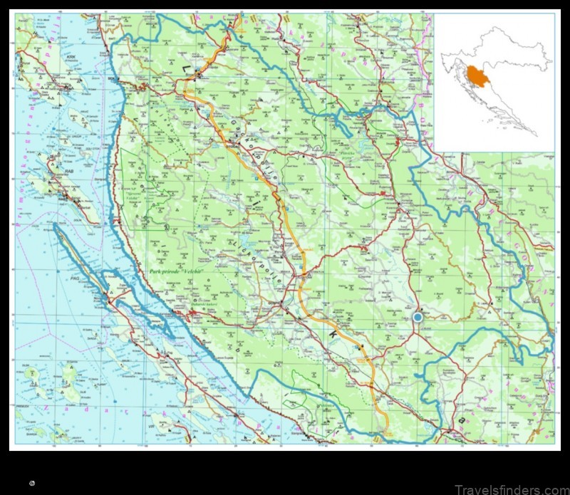 Map of Udbina Croatia