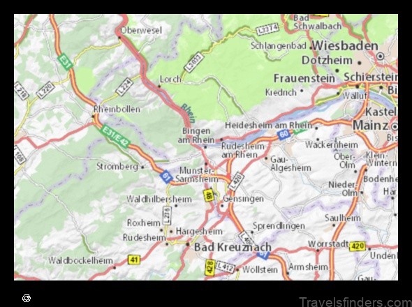 explore the city of bingen am rhein with this interactive map