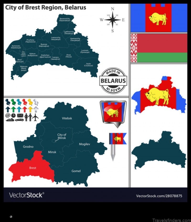 Map of Drahichyn Belarus