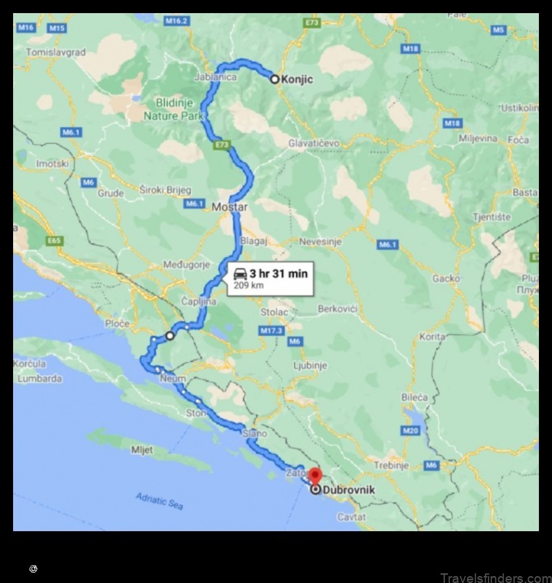 explore the city of konjic in bosnia and herzegovina with this detailed map