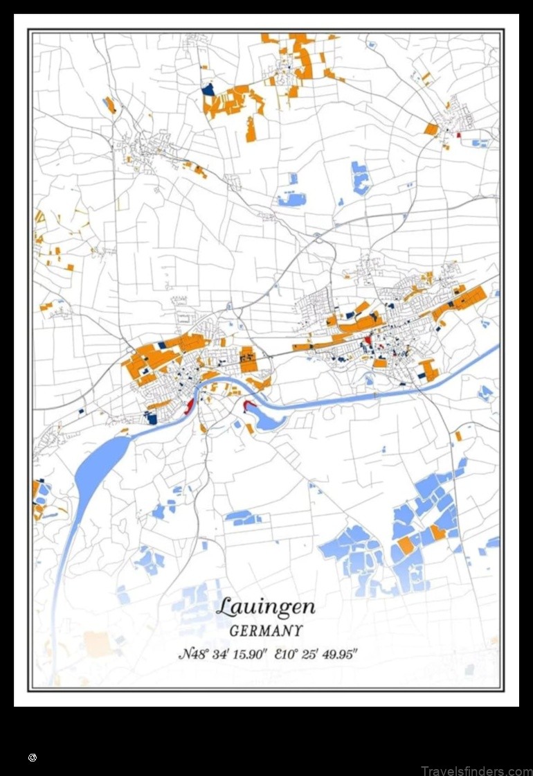 explore the city of lauingen germany with this detailed map