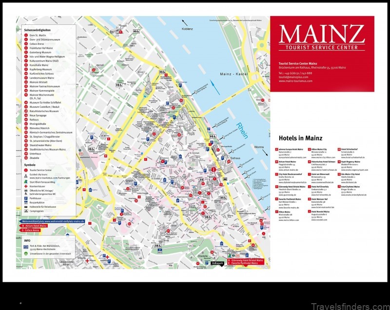 Map of Mainz Germany