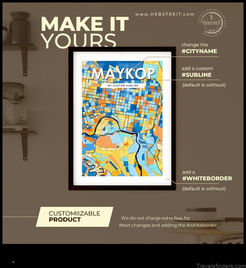 Map of Maykop Russian Federation