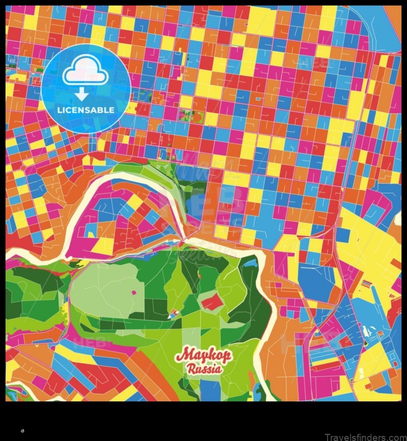 Map of Maykop Russian Federation