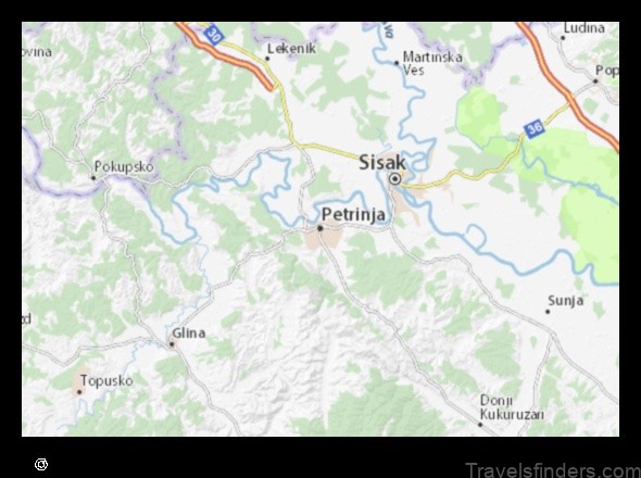 explore the city of petrinja croatia with this detailed map