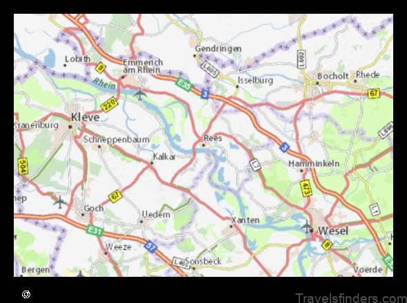 explore the city of rees germany with this detailed map