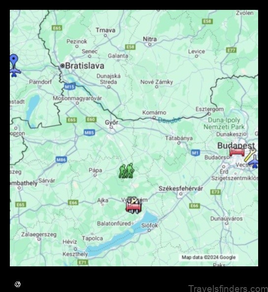 Map of Veszprém Hungary