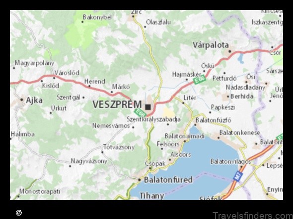 Map of Veszprém Hungary