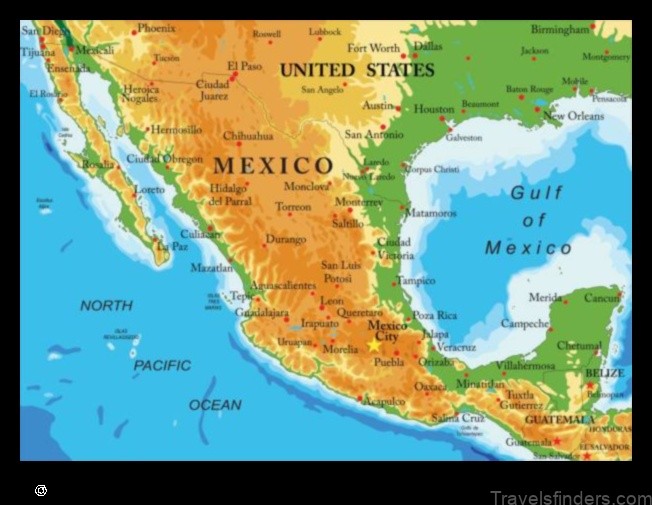 explore the diverse landscapes of benito juarez mexico with this map