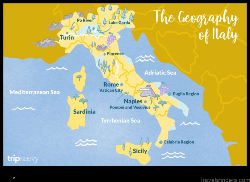 explore the diverse landscapes of italy with this map