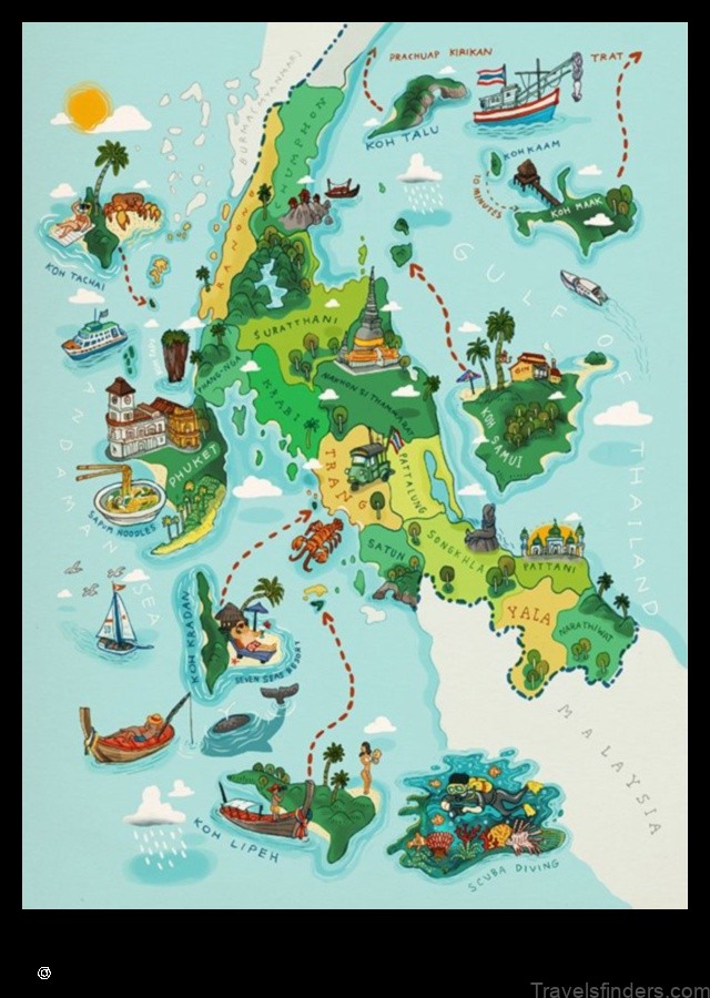 explore the diverse landscapes of panare thailand with this map