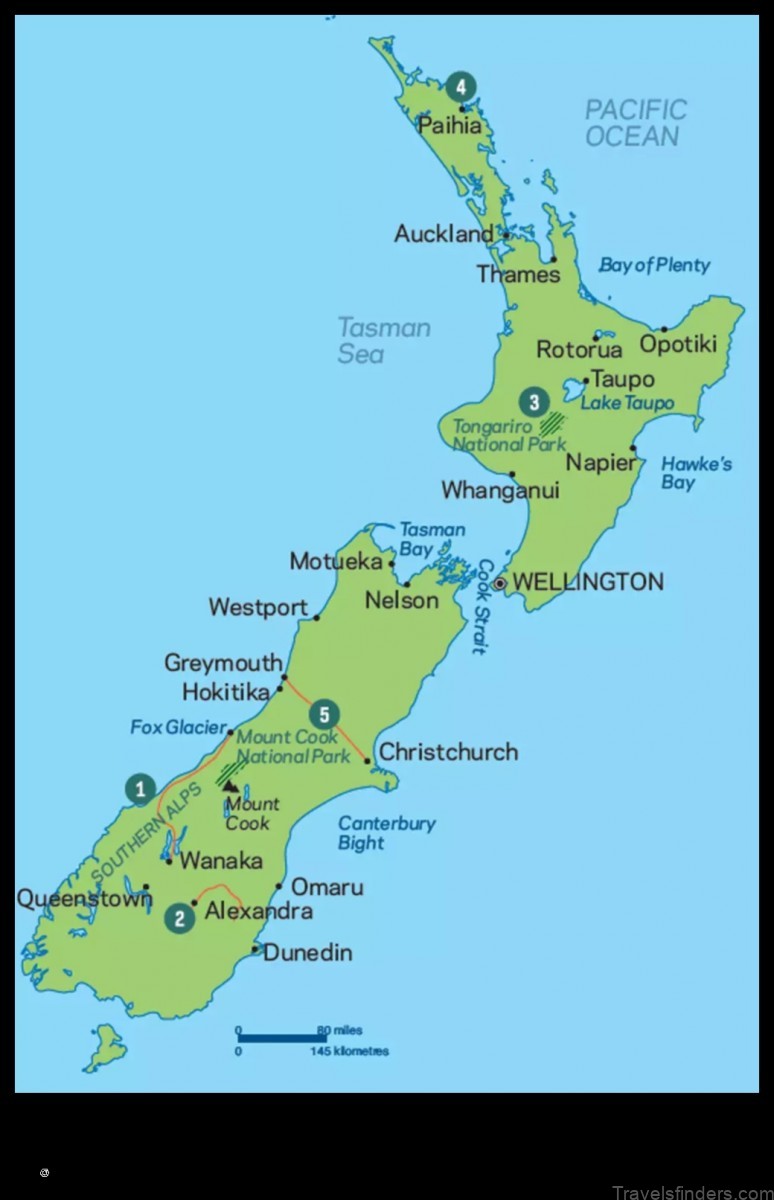 explore the diverse landscapes of south dunedin new zealand with this map