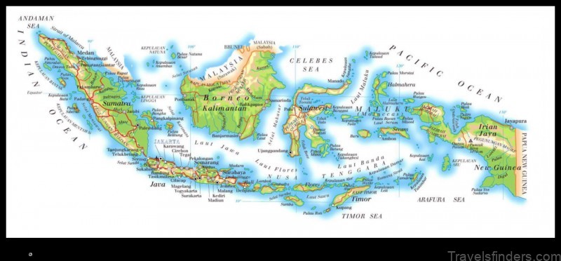 explore the diverse landscapes of ullong indonesia with this detailed map