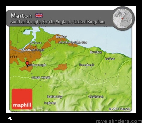 Map of Great Marton United Kingdom