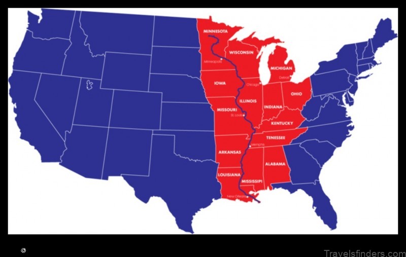 Map of Central United States