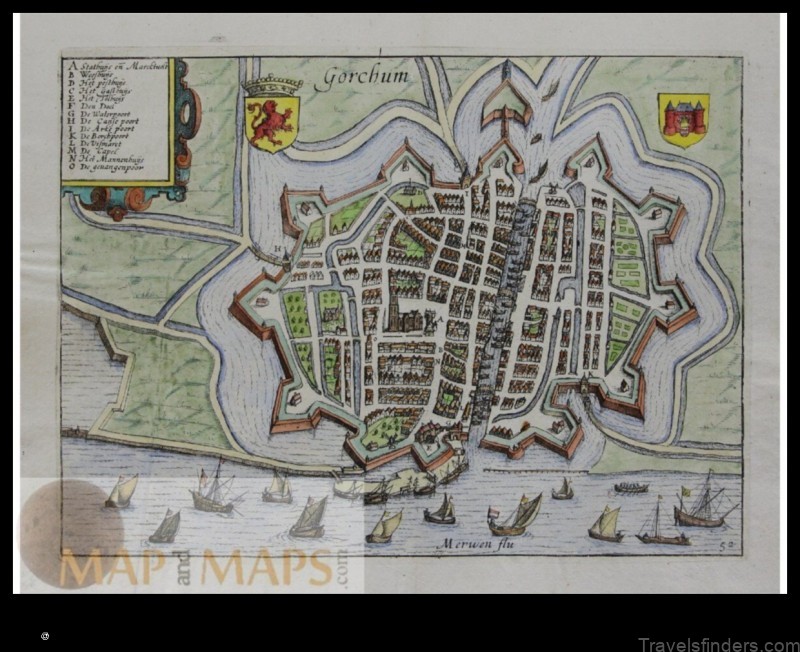 Map of Gorinchem Netherlands