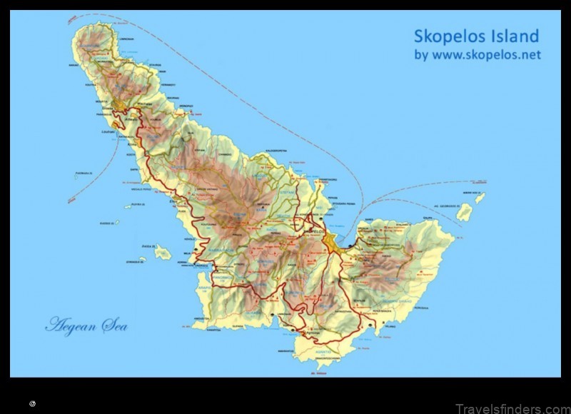 Map of Skópelos Greece