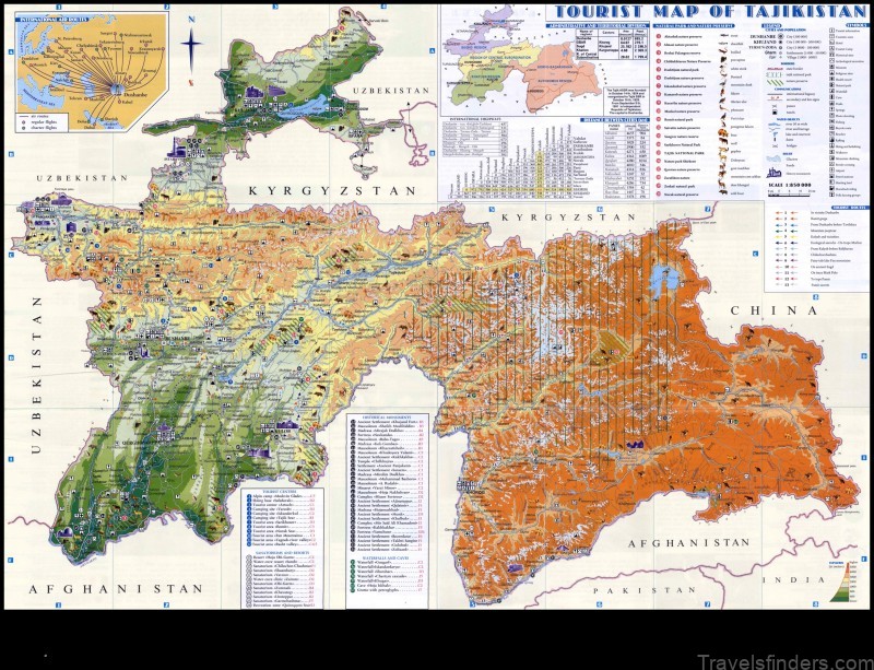 explore the karakenja district of tajikistan with this detailed map