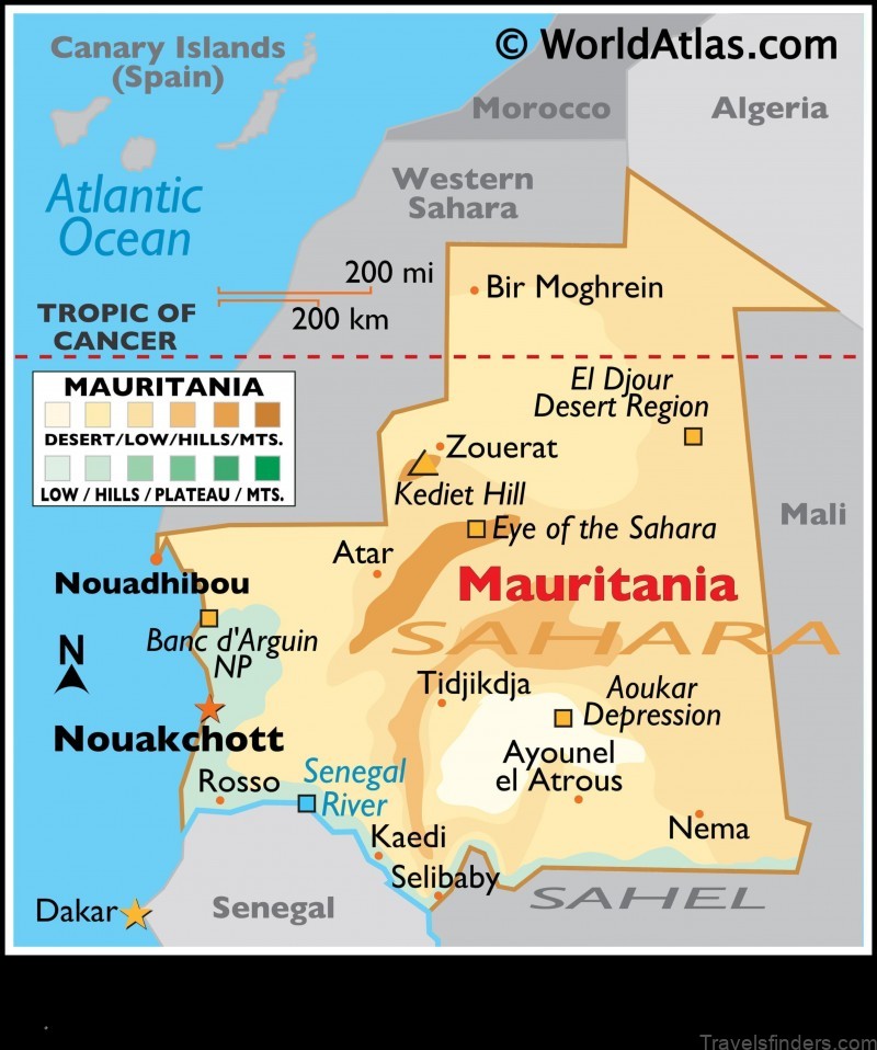 explore the map of aioun mauritania a fascinating town in the western sahara
