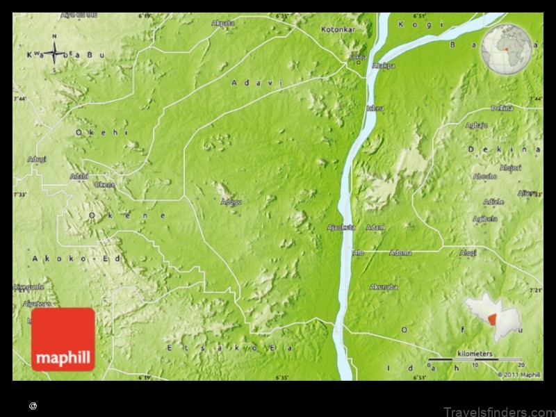 Map of Ajaokuta Nigeria
