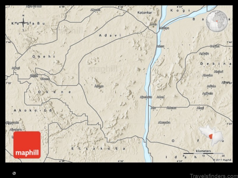 Map of Ajaokuta Nigeria