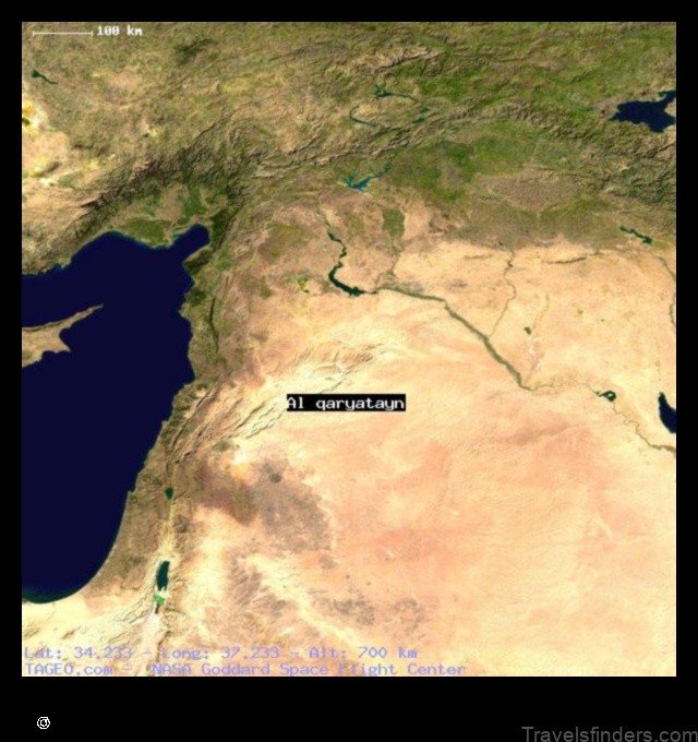 Map of Al Qaryatayn Syrian Arab Republic