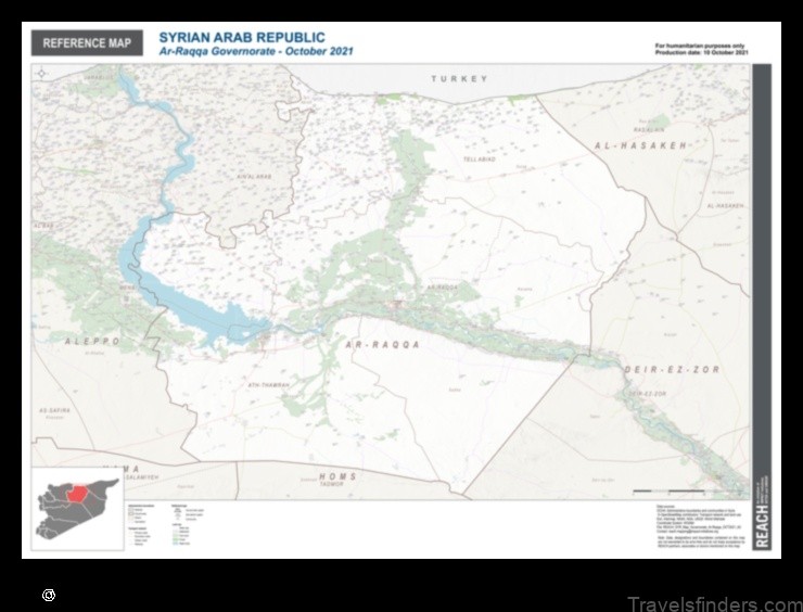 explore the map of ar raqqah syrian arab republic