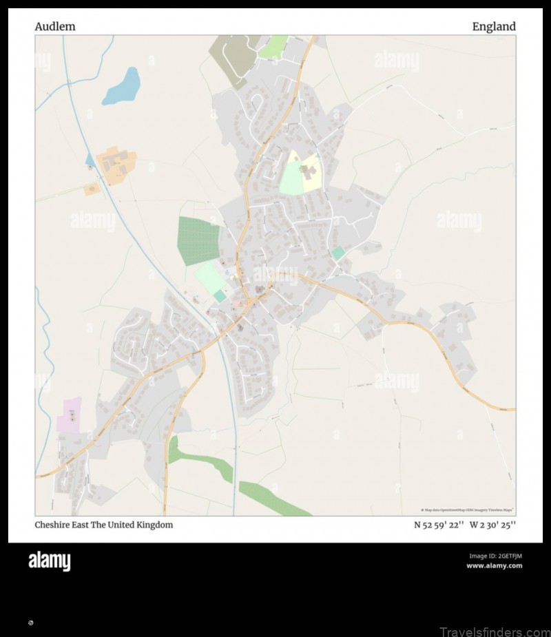 explore the map of audlem united kingdom